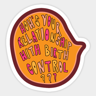 Birth Control Sticker